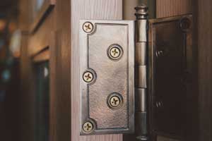 Investment casted bronze door hinges with precision machined tolerances